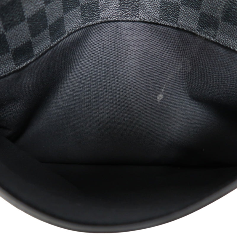 LOUIS VUITTON Damier Graphite Daniel MM Shoulder Bag  Black Grey