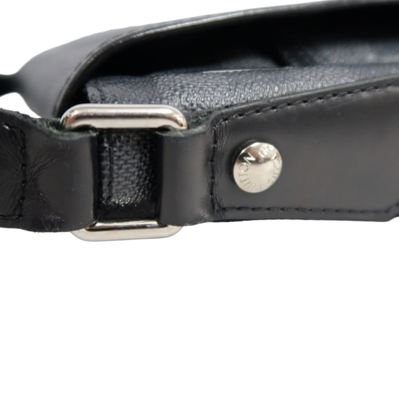 LOUIS VUITTON Damier Graphite Daniel MM Shoulder Bag  Black Grey