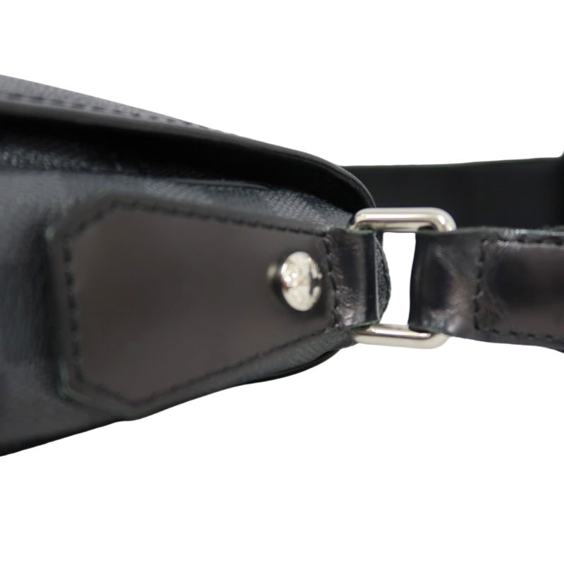 LOUIS VUITTON Damier Graphite Daniel MM Shoulder Bag  Black Grey