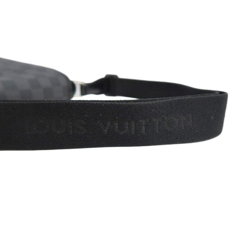 LOUIS VUITTON Damier Graphite Daniel MM Shoulder Bag  Black Grey
