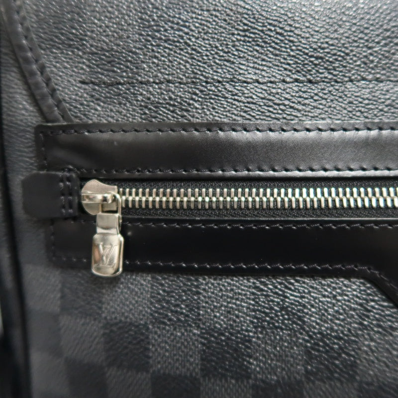 LOUIS VUITTON Damier Graphite Daniel MM Shoulder Bag  Black Grey