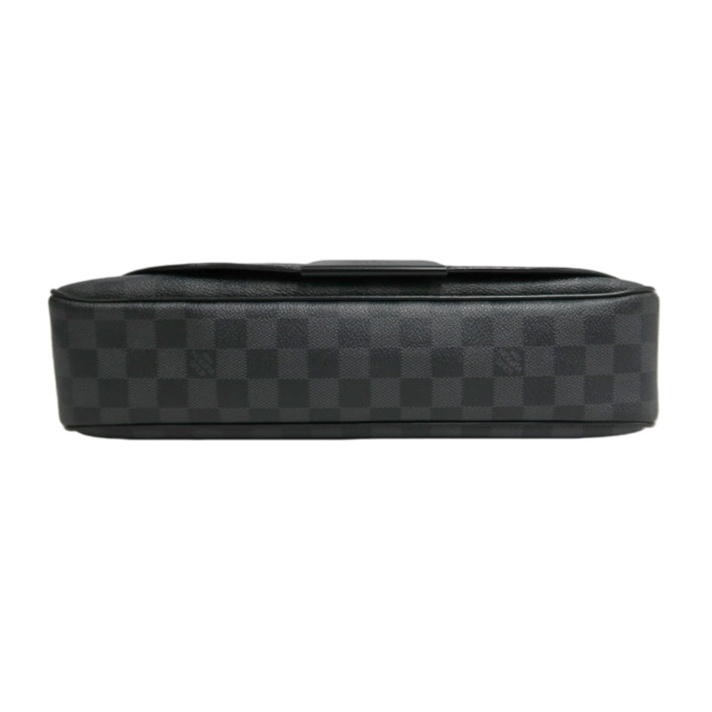 LOUIS VUITTON Damier Graphite Daniel MM Shoulder Bag  Black Grey
