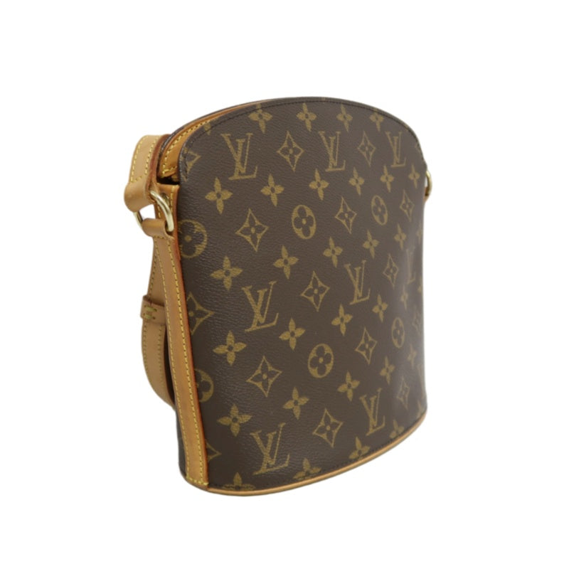 LOUIS VUITTON Monogram Drouot Shoulder Bag  Brown