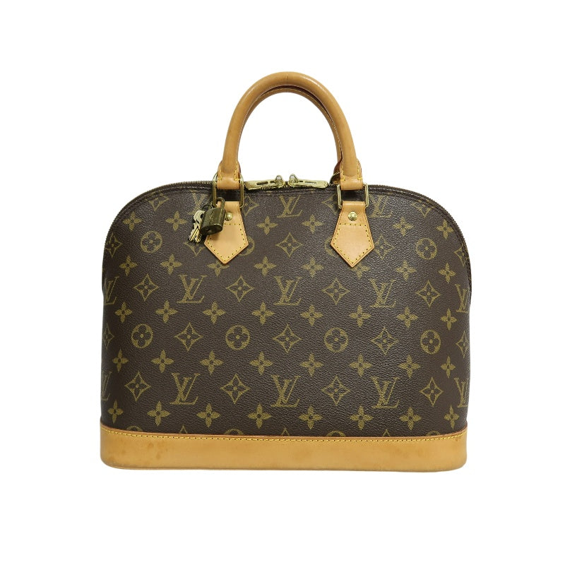 LOUIS VUITTON Monogram Alma PM Handbag  Brown Padlock・two keys