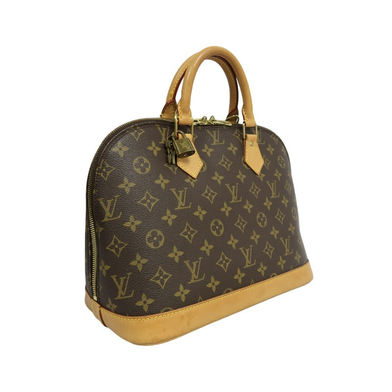 LOUIS VUITTON Monogram Alma PM Handbag  Brown Padlock・two keys