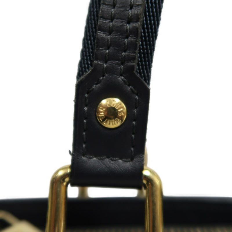 LOUIS VUITTON Monogram Mini Lucille PM Handbag Canvas Blue Grey Name Tag