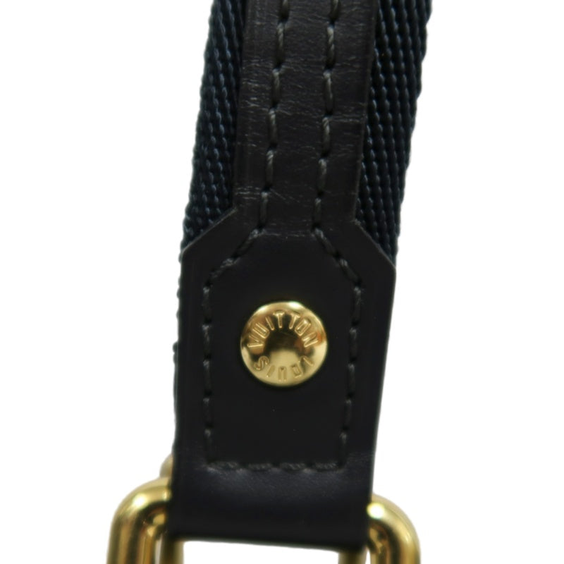 LOUIS VUITTON Monogram Mini Lucille PM Handbag Canvas Blue Grey Name Tag