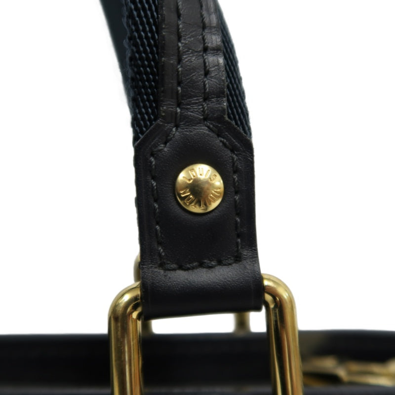 LOUIS VUITTON Monogram Mini Lucille PM Handbag Canvas Blue Grey Name Tag