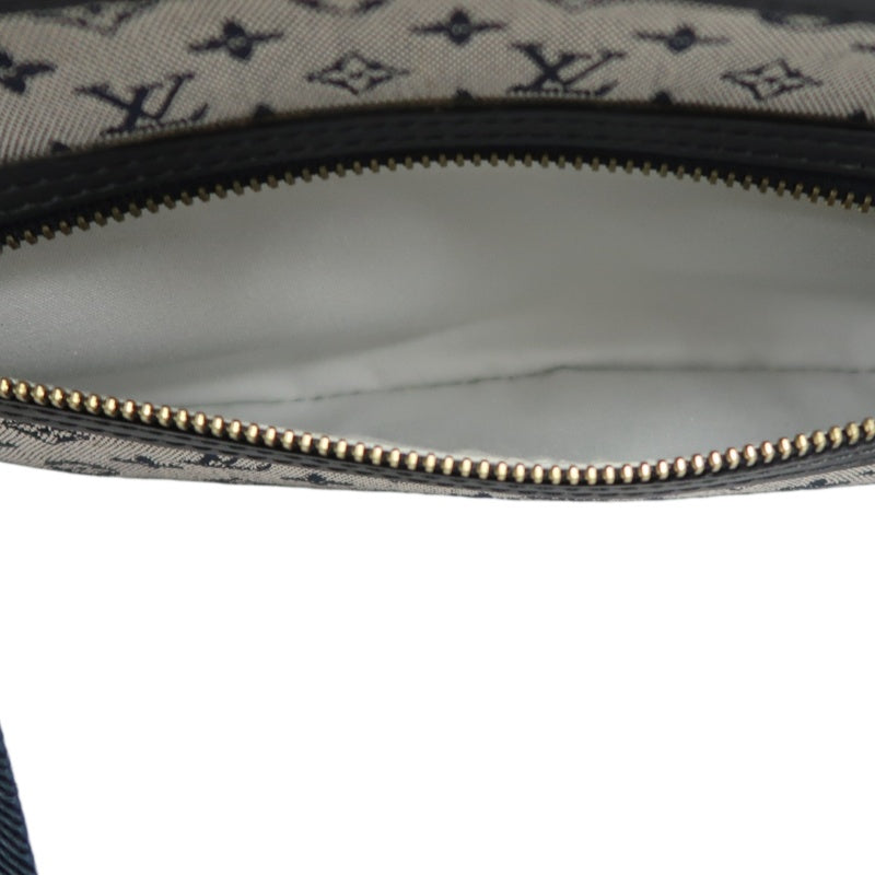 LOUIS VUITTON Monogram Mini Lucille PM Handbag Canvas Blue Grey Name Tag