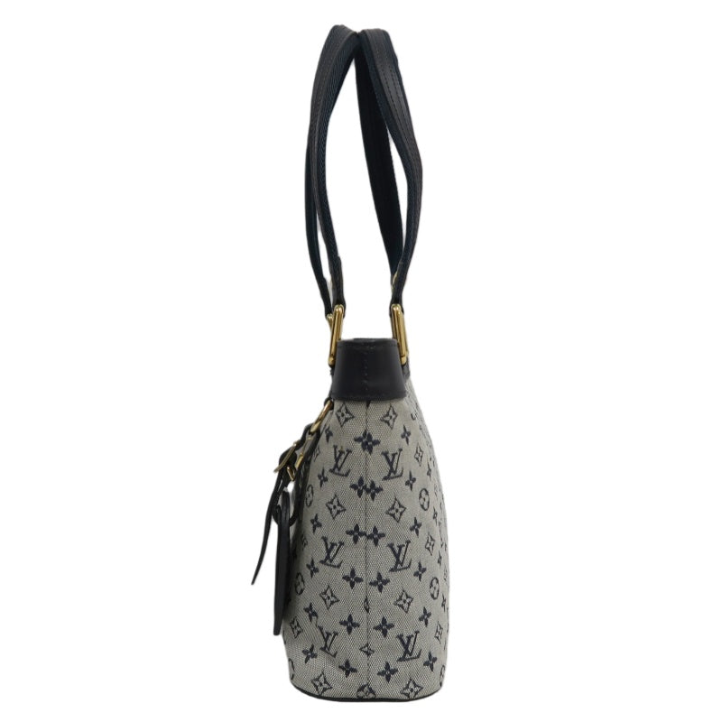 LOUIS VUITTON Monogram Mini Lucille PM Handbag Canvas Blue Grey Name Tag