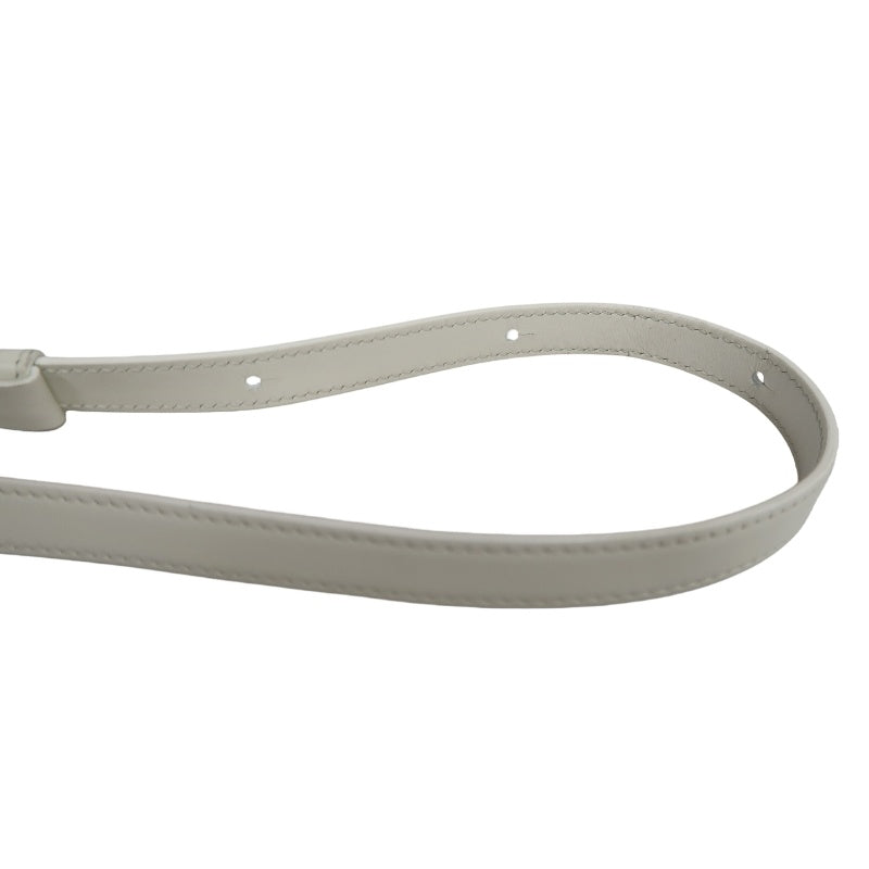 CELINETriomphe Teen Cabas Shoulder Bag 　gold hardware　Canvas Leather White Beige Padlock・two keys