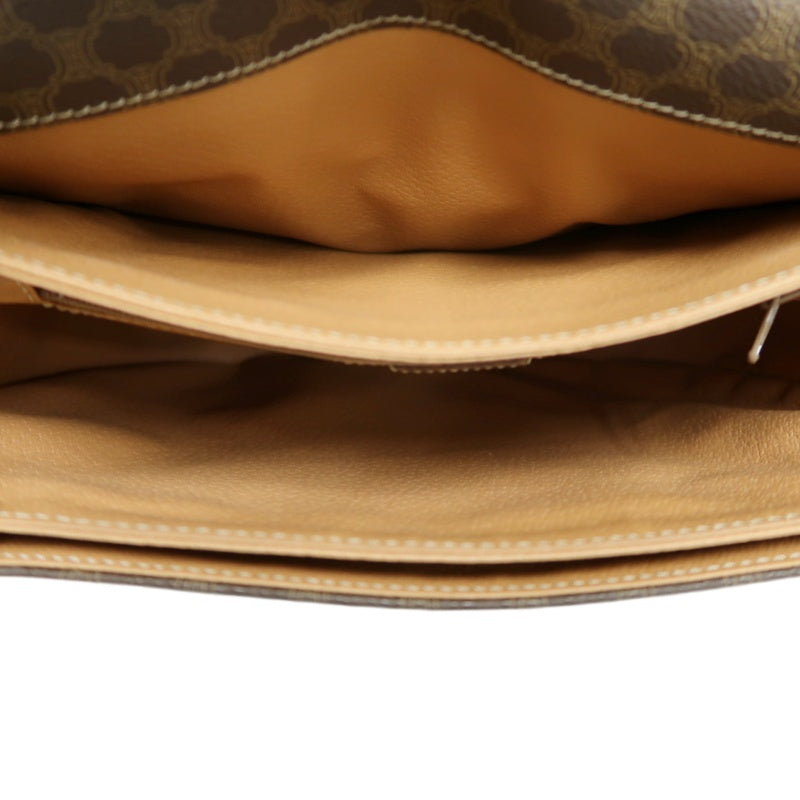 CELINE Macadam Saddle Shoulder Bag  Brown gold hardware