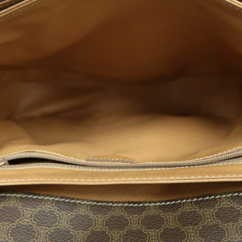 CELINE Macadam Saddle Shoulder Bag  Brown gold hardware