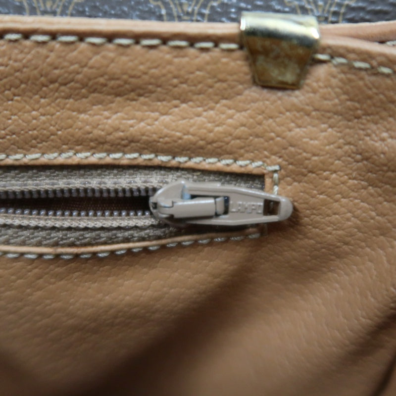 CELINE Macadam Saddle Shoulder Bag  Brown gold hardware