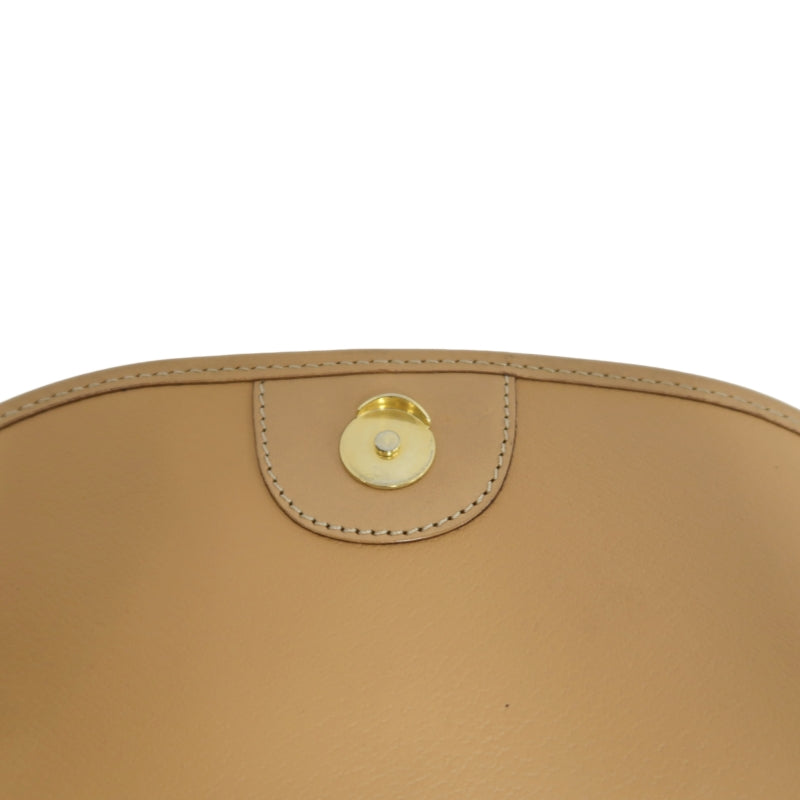 CELINE Macadam Shoulder Bag  Brown Beige gold hardware