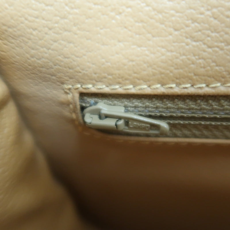 CELINE Macadam Shoulder Bag  Brown Beige gold hardware