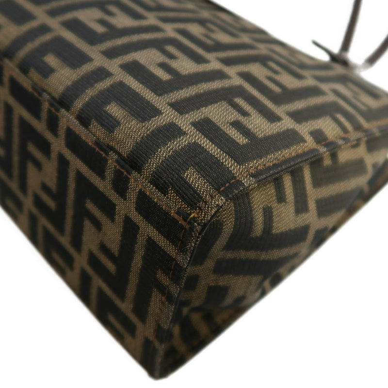 FENDI Zucca Mamma Tote Bag Canvas  Brown  Silver Hardware　