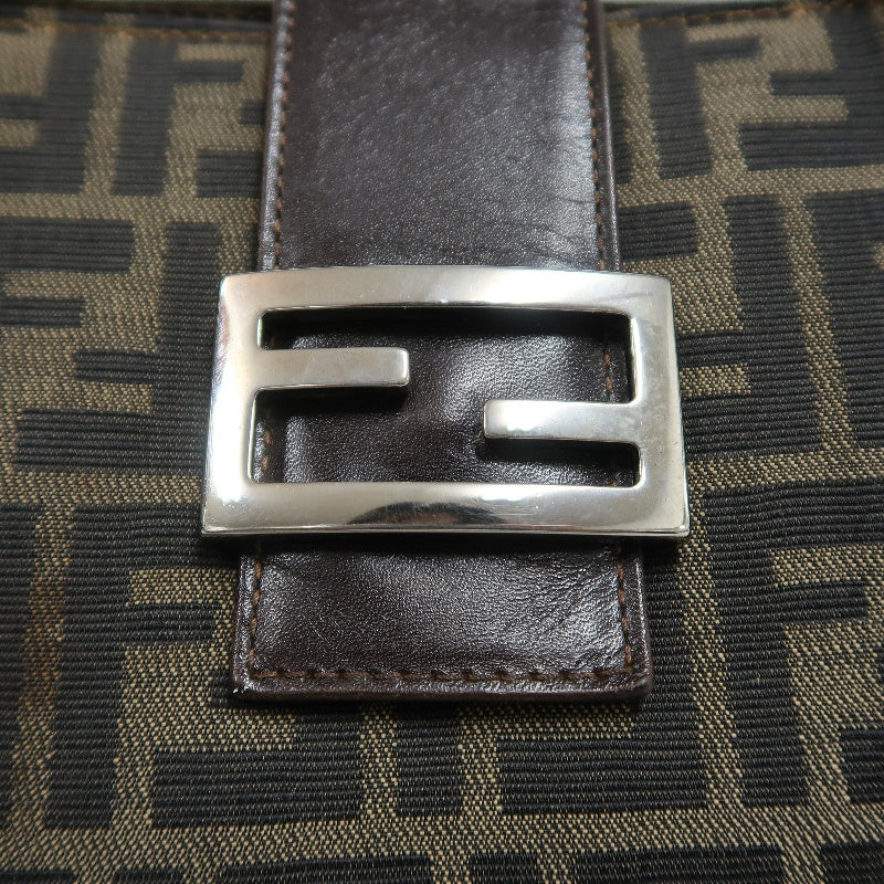 FENDI Zucca Mamma Tote Bag Canvas  Brown  Silver Hardware　