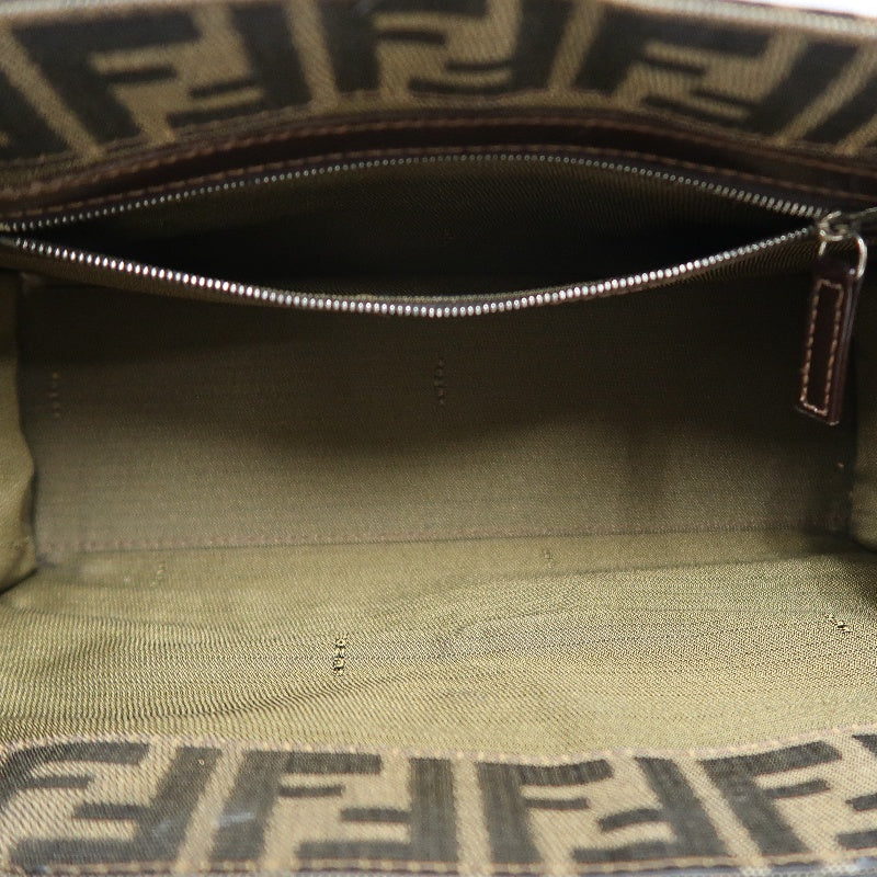 FENDI Zucca Mamma Tote Bag Canvas  Brown  Silver Hardware　
