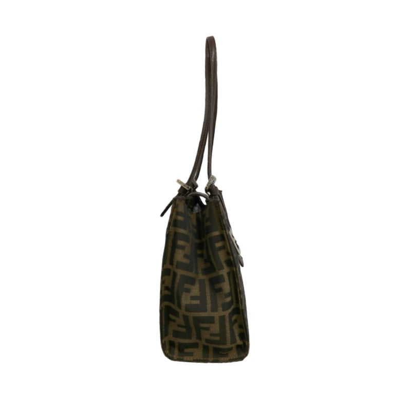 FENDI Zucca Mamma Tote Bag Canvas  Brown  Silver Hardware　