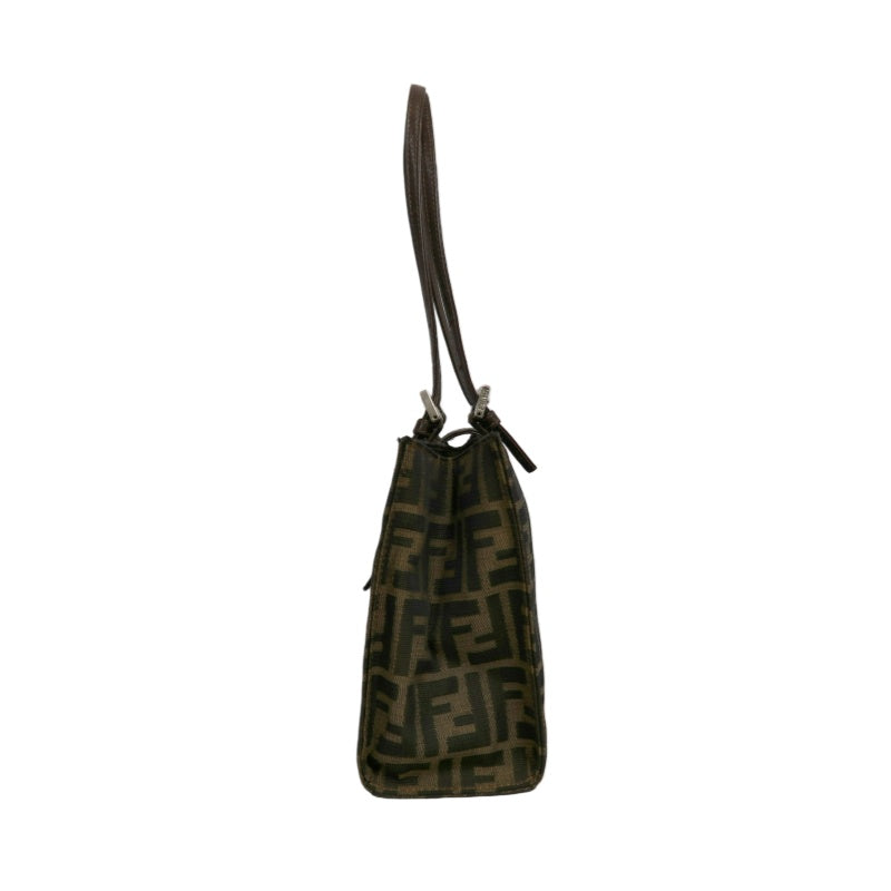 FENDI Zucca Mamma Tote Bag Canvas  Brown  Silver Hardware　