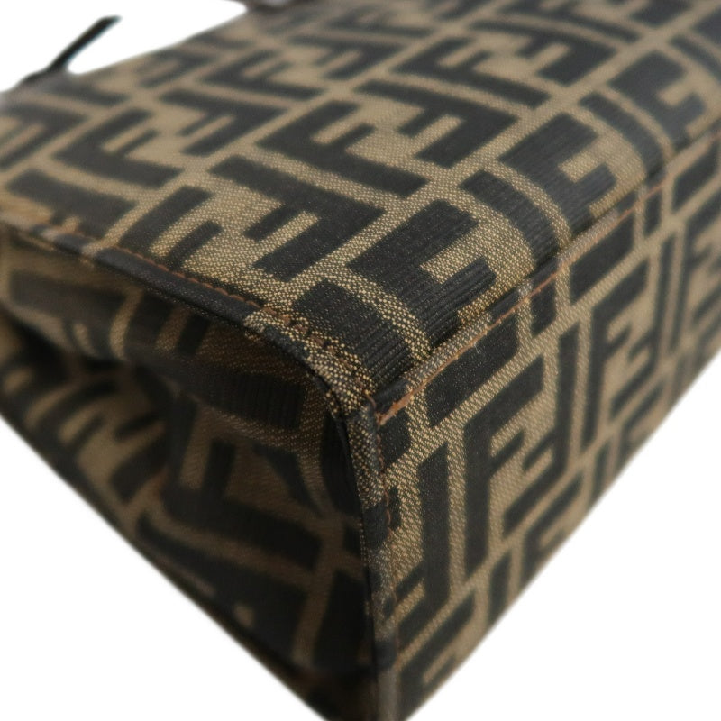 FENDI Zucca Mamma Tote Bag Canvas  Brown  Silver Hardware　