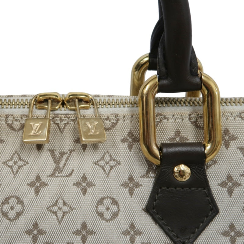 LOUIS VUITTON Monogram Mini Alma Long Handbag Canvas Leather Beige Gold Hardware