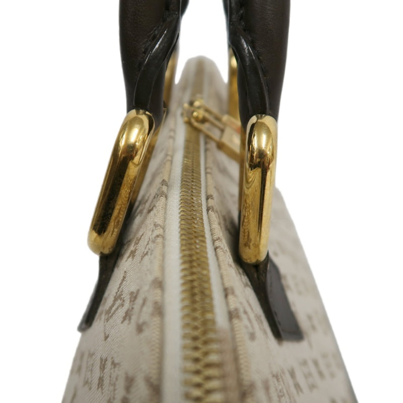 LOUIS VUITTON Monogram Mini Alma Long Handbag Canvas Leather Beige Gold Hardware
