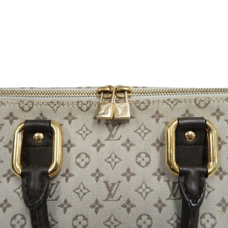 LOUIS VUITTON Monogram Mini Alma Long Handbag Canvas Leather Beige Gold Hardware