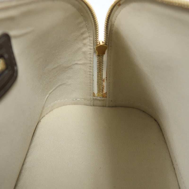 LOUIS VUITTON Monogram Mini Alma Long Handbag Canvas Leather Beige Gold Hardware