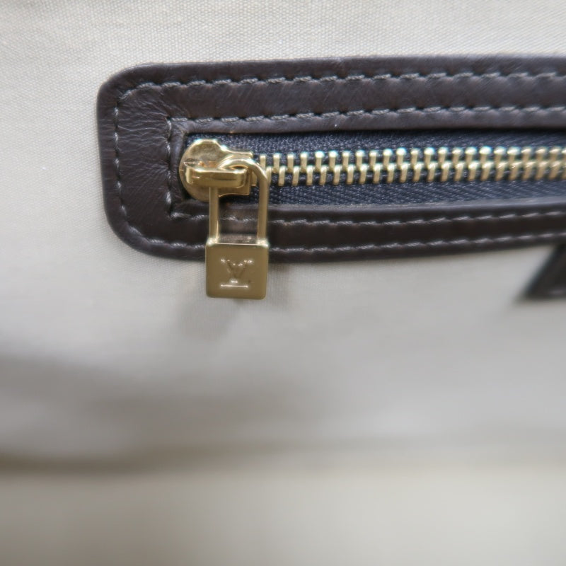 LOUIS VUITTON Monogram Mini Alma Long Handbag Canvas Leather Beige Gold Hardware
