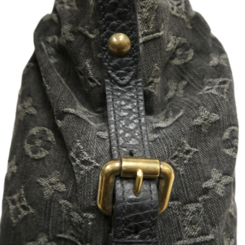 LOUIS VUITTON Monogram Denim Neo Cabby PM Handbag 2way with Shoulder Strap Denim Black Grey Gold Hardware