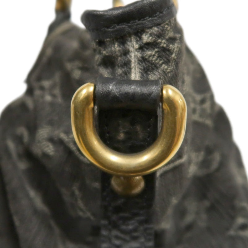 LOUIS VUITTON Monogram Denim Neo Cabby PM Handbag 2way with Shoulder Strap Denim Black Grey Gold Hardware