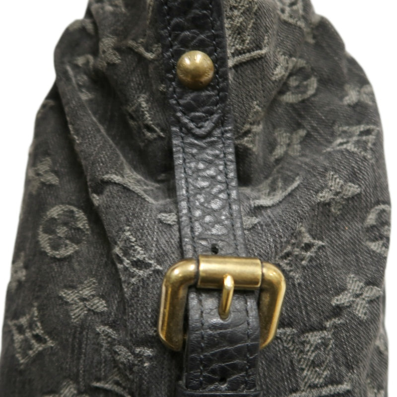LOUIS VUITTON Monogram Denim Neo Cabby PM Handbag 2way with Shoulder Strap Denim Black Grey Gold Hardware