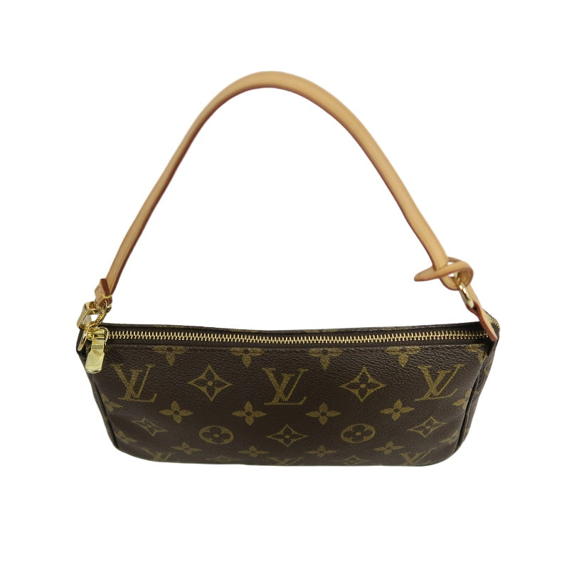 LOUIS VUITTON Monogram Pochette Accessoires Pouch Brown Gold Hardware