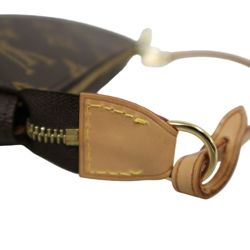 LOUIS VUITTON Monogram Pochette Accessoires Pouch Brown Gold Hardware