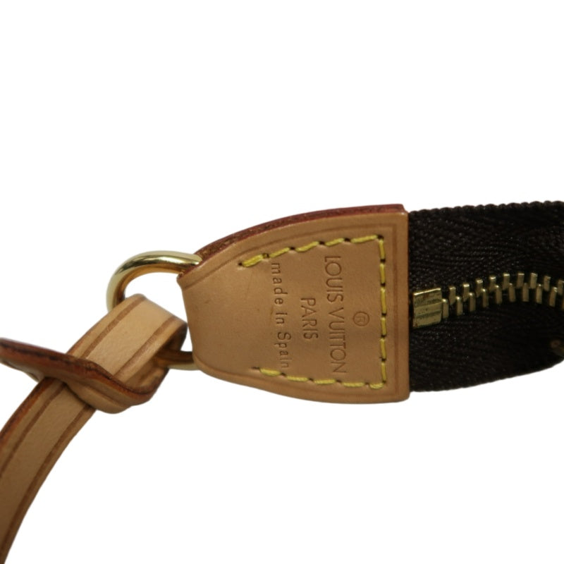LOUIS VUITTON Monogram Pochette Accessoires Pouch Brown Gold Hardware
