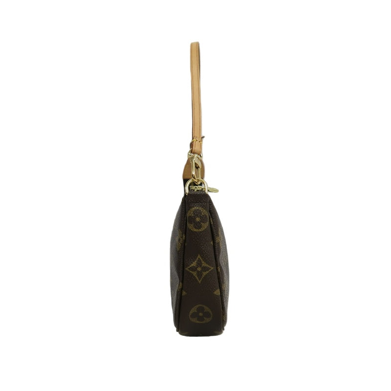 LOUIS VUITTON Monogram Pochette Accessoires Pouch Brown Gold Hardware
