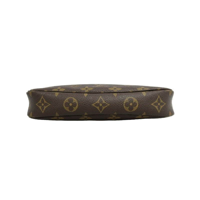 LOUIS VUITTON Monogram Pochette Accessoires Pouch Brown Gold Hardware