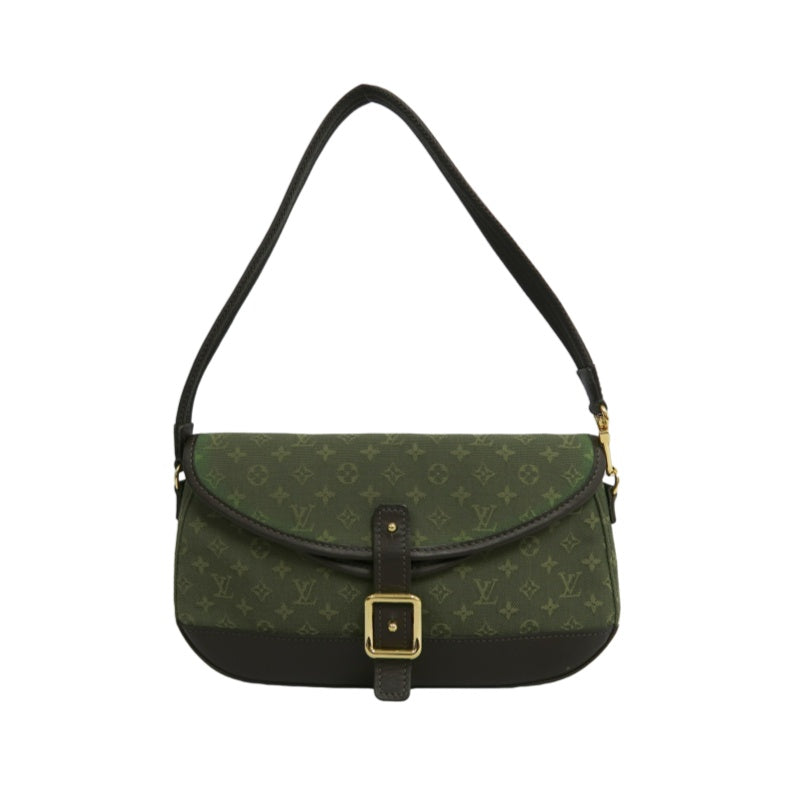 LOUIS VUITTON Monogram Mini Marjorie Shoulder Bag Canvas Green Brown Gold Hardware