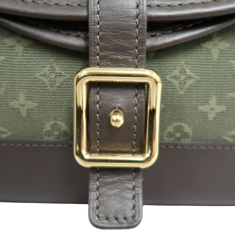 LOUIS VUITTON Monogram Mini Marjorie Shoulder Bag Canvas Green Brown Gold Hardware