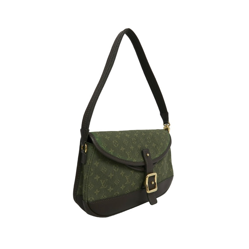LOUIS VUITTON Monogram Mini Marjorie Shoulder Bag Canvas Green Brown Gold Hardware