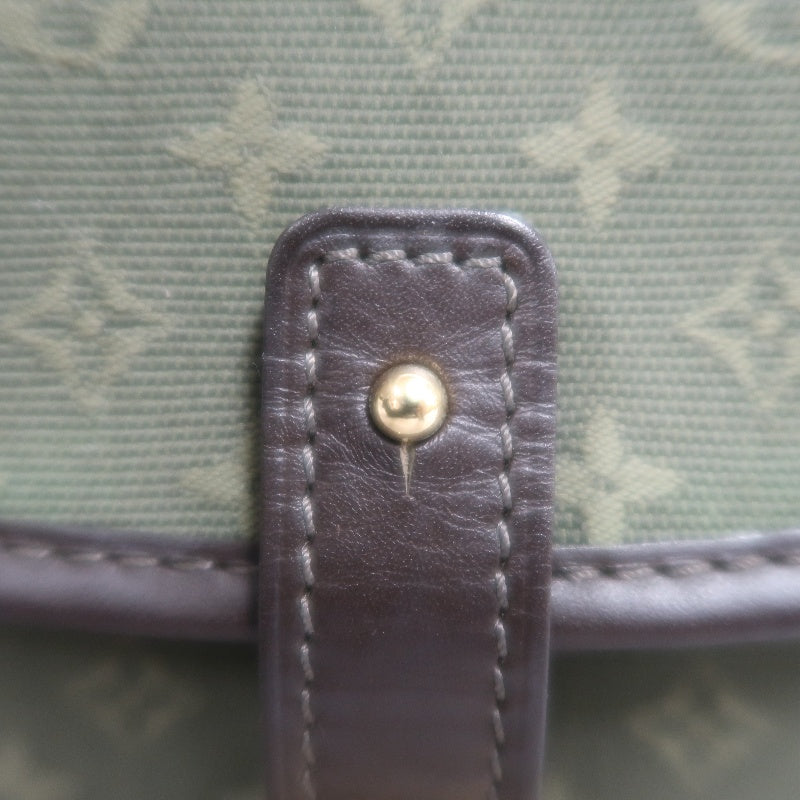 LOUIS VUITTON Monogram Mini Marjorie Shoulder Bag Canvas Green Brown Gold Hardware