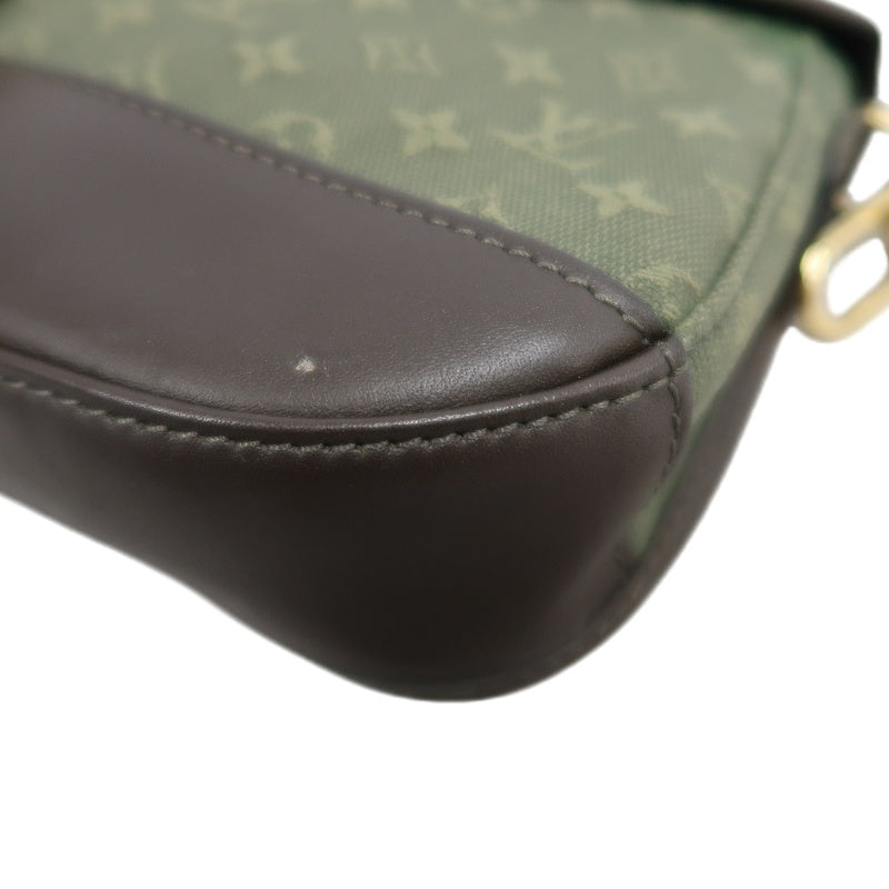 LOUIS VUITTON Monogram Mini Marjorie Shoulder Bag Canvas Green Brown Gold Hardware