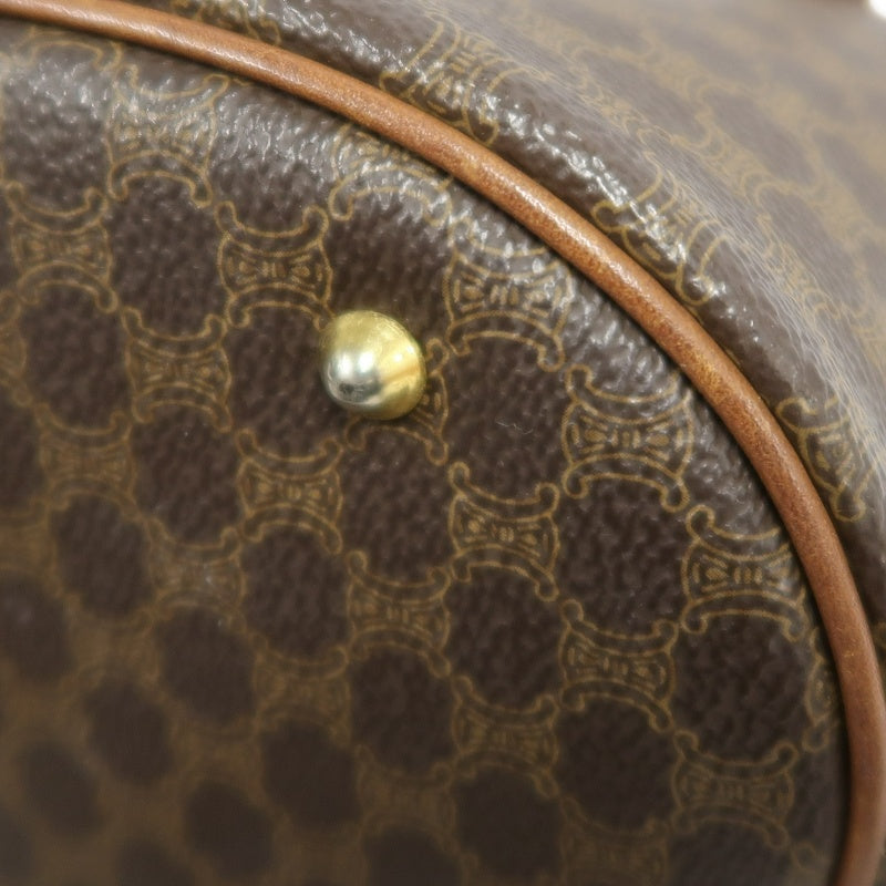 CELINE Macadam Tote Bag Brown Gold Hardware