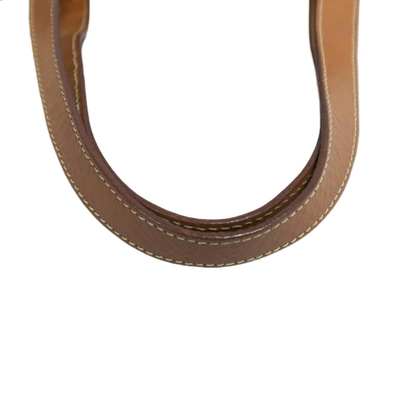 CELINE Macadam Tote Bag Brown Gold Hardware