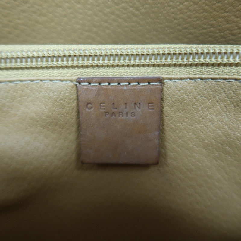 CELINE Macadam Tote Bag Brown Gold Hardware