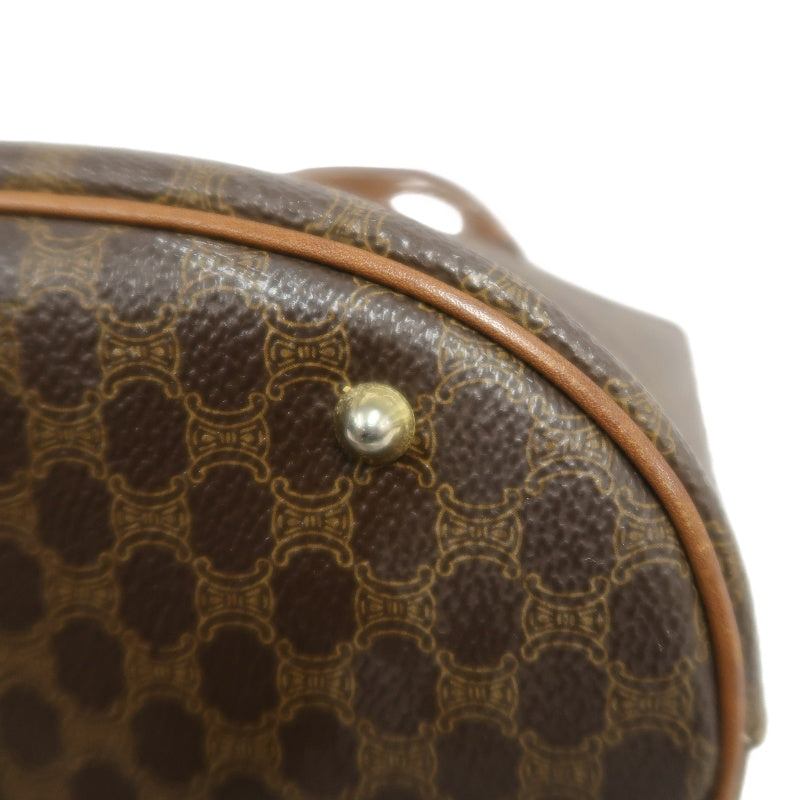 CELINE Macadam Tote Bag Brown Gold Hardware