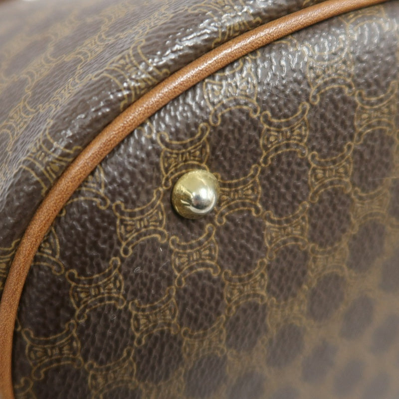 CELINE Macadam Tote Bag Brown Gold Hardware