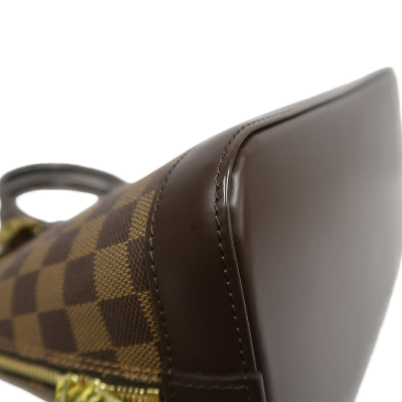 LOUIS VUITTON Damier Alma Handbag  Brown Gold Hardware N51131 with Padlock・two Keys